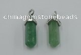 NGP5009 8*30mm sticks green aventurine pendants wholesale