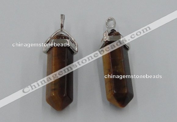 NGP5016 8*30mm sticks yellow tiger eye pendants wholesale