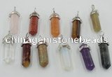 NGP5022 8*30mm sticks mixed gemstone pendants wholesale