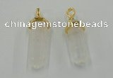 NGP5026 8*30mm sticks white crystal gemstone pendants wholesale