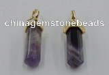 NGP5029 8*30mm sticks amethyst gemstone pendants wholesale