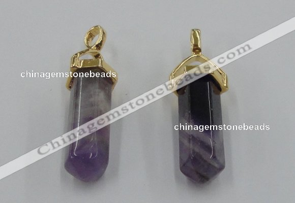 NGP5029 8*30mm sticks amethyst gemstone pendants wholesale