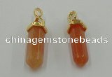 NGP5033 8*30mm sticks red aventurine pendants wholesale