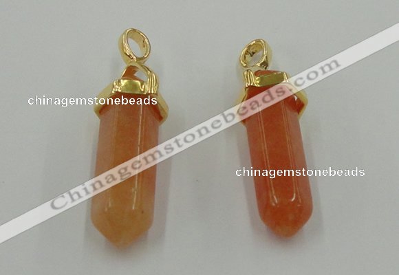 NGP5033 8*30mm sticks red aventurine pendants wholesale