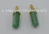 NGP5034 8*30mm sticks green aventurine pendants wholesale