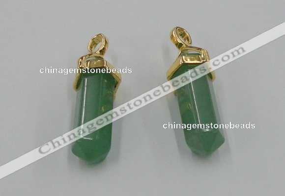 NGP5034 8*30mm sticks green aventurine pendants wholesale