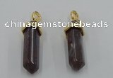 NGP5037 8*30mm sticks Indian agate gemstone pendants wholesale