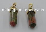 NGP5039 8*30mm sticks unakite gemstone pendants wholesale