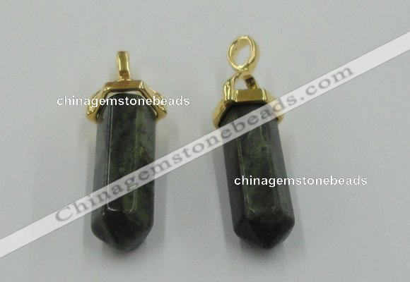 NGP5042 8*30mm sticks seaweed quartz pendants wholesale