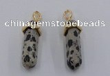 NGP5045 8*30mm sticks dalmatian gemstone pendants wholesale