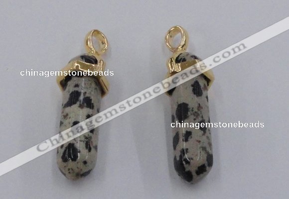 NGP5045 8*30mm sticks dalmatian gemstone pendants wholesale