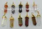 NGP5047 8*30mm sticks mixed gemstone pendants wholesale