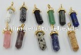 NGP5048 8*30mm sticks mixed gemstone pendants wholesale