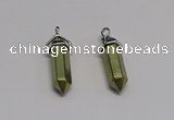 NGP5400 8*30mm sticks pyrite gemstone pendants wholesale