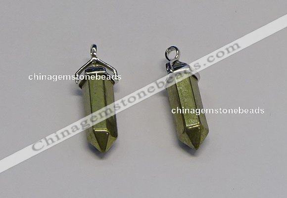 NGP5400 8*30mm sticks pyrite gemstone pendants wholesale