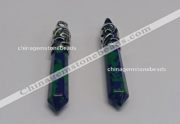 NGP5406 10*65mm sticks synthetic lapis lazuli pendants wholesale