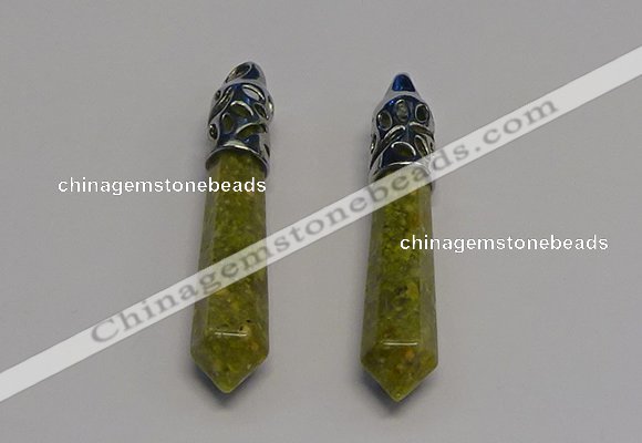 NGP5407 10*65mm sticks unakite gemstone pendants wholesale