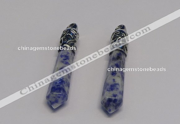 NGP5408 10*65mm sticks sodalite gemstone pendants wholesale