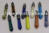 NGP5433 10*65mm sticks mixed gemstone pendants wholesale