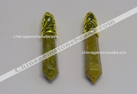 NGP5440 10*65mm sticks unakite gemstone pendants wholesale