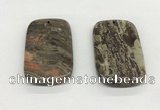 NGP5503 35*55mm rectangle rainforest agate pendants wholesale