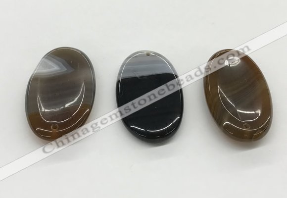 NGP5505 28*50mm oval agate gemstone pendants wholesale