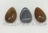 NGP5506 30*50mm flat teardrop agate gemstone pendants