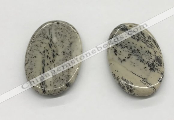 NGP5523 30*50mm - 35*55mm oval jasper pendants wholesale