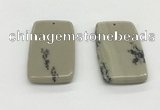 NGP5526 30*50mm - 35*55mm rectangle jasper pendants wholesale