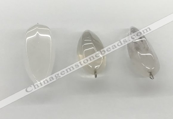 NGP5540 14*40mm - 23*58mm teardrop white crystal pendants