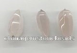 NGP5541 14*40mm - 23*58mm teardrop rose quartz pendants