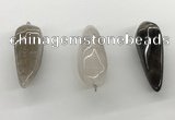 NGP5542 14*40mm - 23*58mm teardrop smoky quartz pendants