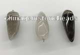 NGP5542 14*40mm - 23*58mm teardrop smoky quartz pendants