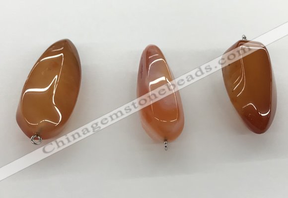 NGP5546 14*40mm - 23*58mm teardrop agate gemstone pendants