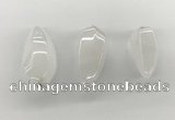 NGP5551 14*40mm - 23*58mm teardrop white jade pendants