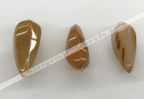 NGP5553 14*40mm - 23*58mm teardrop agate gemstone pendants