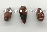 NGP5558 14*40mm - 23*58mm teardrop brecciated jasper pendants