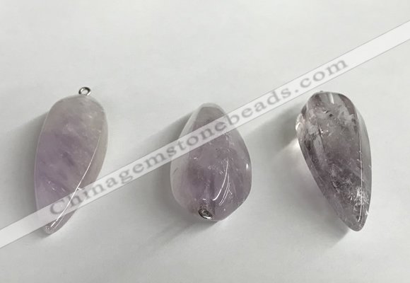 NGP5567 18*40mm - 23*58mm teardrop lavender amethyst pendants
