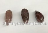 NGP5569 18*40mm - 23*58mm teardrop strawberry quartz pendants