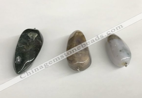 NGP5575 18*40mm - 23*58mm teardrop ocean agate pendants