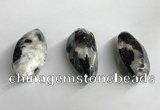 NGP5576 18*40mm - 23*58mm teardrop black & white agate pendants