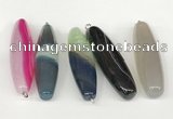 NGP5723 15*57mm rice agate gemstone pendants wholesale