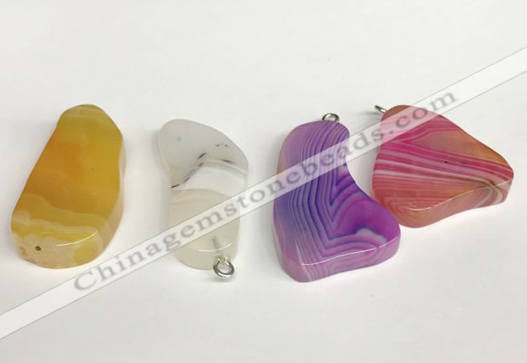 NGP5729 20*40mm - 30*45mm freeform agate pendants wholesale