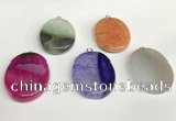 NGP5730 30*40mm oval agate gemstone pendants wholesale