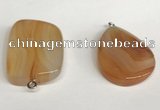 NGP5738 25*35mm freeform agate gemstone pendants wholesale