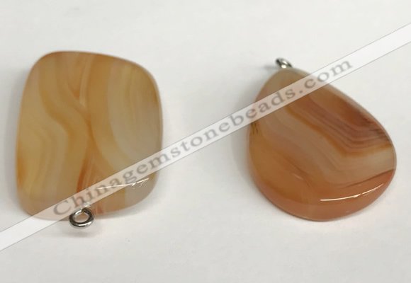 NGP5738 25*35mm freeform agate gemstone pendants wholesale