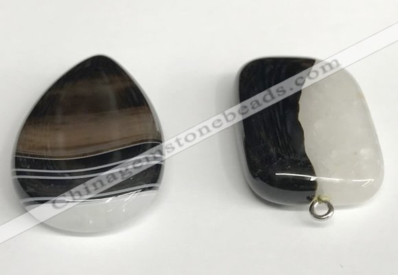 NGP5742 25*35mm freeform agate gemstone pendants wholesale