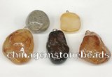 NGP5744 22*28mm - 30*45mm nuggets agate pendants wholesale