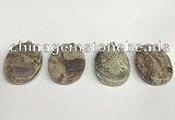 NGP5746 25*35mm oval rainforest agate pendants wholesale