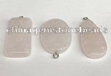 NGP5763 20*40mm - 25*35mm freefrom rose quartz pendants